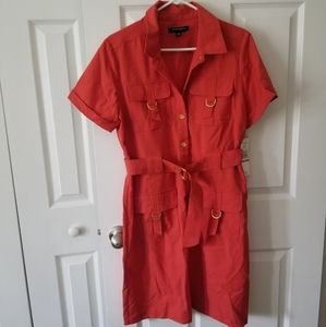 BNWT Burnt Orange and Gold Dress